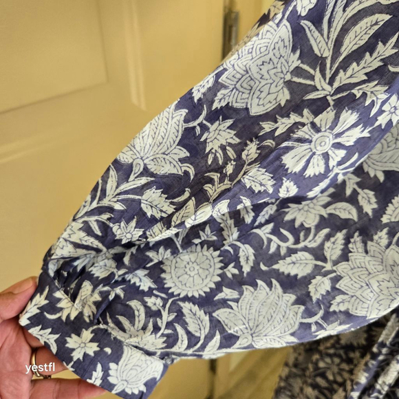 DAUGHTERS OF INDIA Kyra Cotton lightweight Mini Dress Blue Iris S - Picture 3 of 7